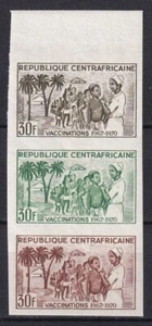 Centrafricaine 1967 Yvert 97 imperforado a prueba de color medicina MNH VF - Imagen 1 de 1