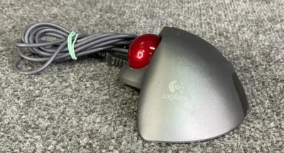 Logitech Marble Mouse T-BB18 USB Wired Trackman Wheel Optical 🖱️⚙️ Gray - Image 1 of 4