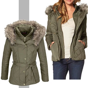 MARKEN Übergangsjacke WINTERJACKE KAPUZE Gr.42 XL Khaki Jacke STEPPJACKE - Bild 1 von 10