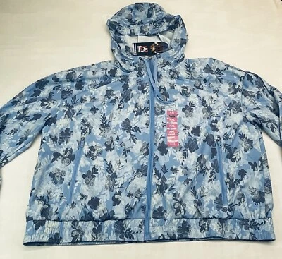 Avalanche Stretch Woven Hooded Jacket W/ Zipper Pockets Size XXL Blue Print - Image 1 of 4