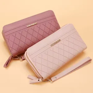 New women's long wallet Korean style simple double zipper coin purse multi-card - Bild 1 von 16