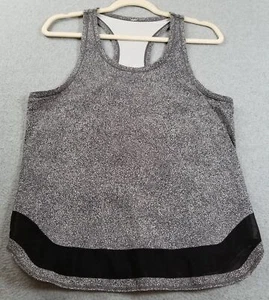 Lululemon Activewear Tank Top Womens 6 Small Black White Smooth Stride Yoga Thin - Picture 1 of 10