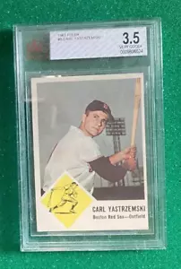 1963 FLEER BASEBALL # 8 CARL YASTRZEMSKI BGS/BVG 3.5 VERY GOOD + - Picture 1 of 2