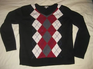Talbots Petites Damen Pullover mit V-Ausschnitt Gr. MP Argyle - Bild 1 von 2