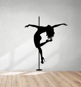 Sexy Girl Decal Pole Dancer Beautiful Body Sticker Sexy Woman Wall Art Décor - Picture 1 of 3