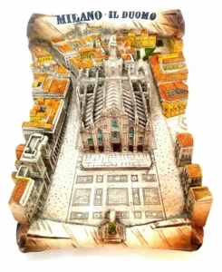 Milan Basilica Souvenir 3-D Wall Plaque, Made in Italy - Picture 1 of 4