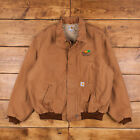 Vintage Carhartt Workwear Jacket 2XL Detroit Quilt Lined Brown Zip