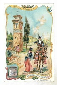Gardien de taureaux à la Tour des Larmes - Scènes d'Espagne - Chromo Liebig - Picture 1 of 2