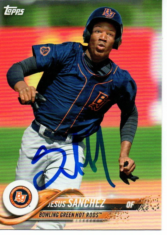 Jesus Sanchez Bowling Green Hot Rods 2018 Topps Pro Debut Autograph Signed Card - Image 1 of 1