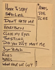 SHEER TERROR #2 RARE 2000S HANDWRITTEN SETLIST NYC NYHC MURPHYS LAW MADBALL CRO- - Bild 1 von 2
