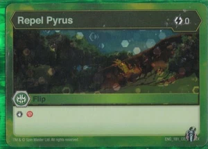 1 x Bakugan Battle Planet Repel Pyrus Flip Card - ENG 181 CO BB New HEX - Picture 1 of 1