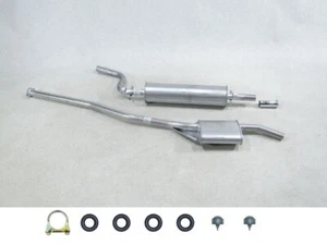 IMASAF Auspuff Set NEU für Mercedes /8 W115 200 220 230 MSD + ESD + Chromblende - Bild 1 von 1