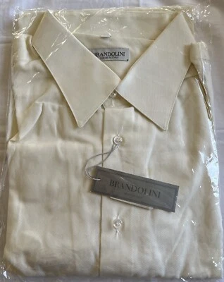 Brandolini Dress Shirt For Men Size:47 /18.5 Color: Cream. 100% Cotton - Image 1 of 4
