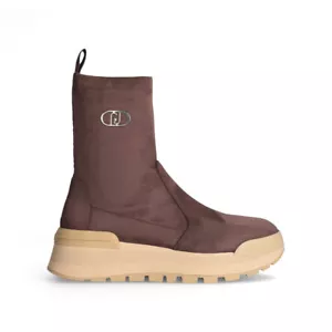 Liu jo BF4055TX028S1804 AMAZING 22 - MID SNEAKER MICROFIBER STRETCH BROWN YRB AI - Imagen 1 de 5