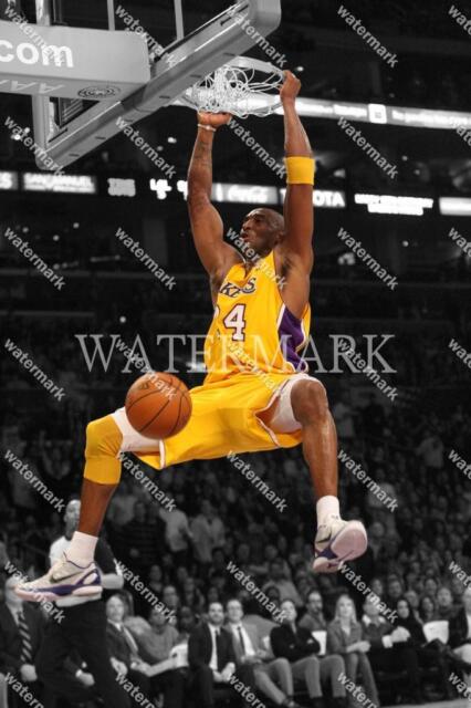 G111 Kobe Bryant LA Lakers Buzzer Beater Basketball 8x10 11x14