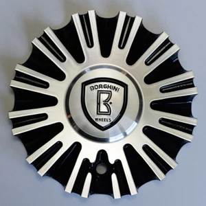 B18 Borghini Wheel Aluminum Center Cap (part # CSB18-2A) - Picture 1 of 2