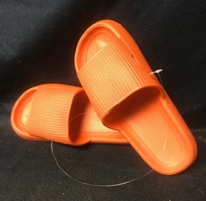 Unisex Home Sandals Soft Slippers Extra Cloud Shoes Nonslip Pillow Slides Orange - Picture 1 of 2