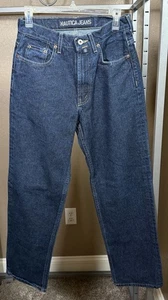 Vintage Nautica Jean Company dunkelblau Jeanshose Herren 29x30 100% Baumwolle - Bild 1 von 10