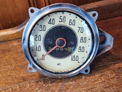 Original 1936 Chevrolet AC Speedometer  SAFETY FIRST 100 mph 36 Chevy - Image 1 of 4