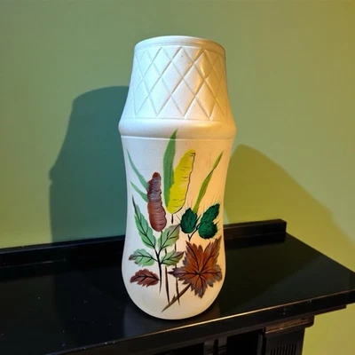 Vintage Ellgreave Topaz Vase 1950’s Floral Staffordshire England 28cm Tall - Image 1 of 4