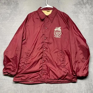 Chaqueta cortavientos Sportsmaster Coach vintage para hombre M roja EE. UU. Logo Saratoga - Imagen 1 de 10