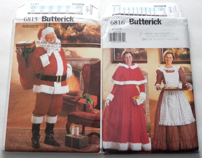 Butterick 6815 Santa (XS-XL) & 6816 Mrs. Claus (12-16) ©2000/2001 UC FF - Image 1 of 4