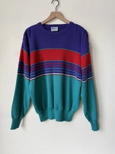 Maglione Meister VINTAGE anni 80 90 misto lana girocollo Apres Ski color block nordico - Foto 1 di 2