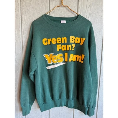 Vintage 90s Green Bay Packers Crewneck, Made in Usa XL - Image 1 of 4