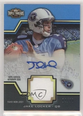 2011 Topps Triple Threads Unity Relics /90 Jake Locker #TTUAR-18 Rookie Auto RC - Image 1 of 2