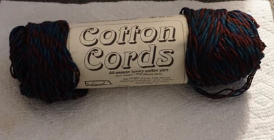 1 Skein & 3 Balls, Brown Sheep Co., "Cotton Cords",  Symphony, Cotton/Wool Yarn - Image 1 of 4
