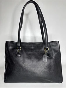 Coach Rare Vintage Sheridan Collection Large Black Tote Bag Italy - Bild 1 von 15