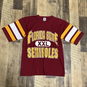 Vintage Logo 7 Florida State Seminoles V-Neck Jersey Shirt M - Picture 1 of 5