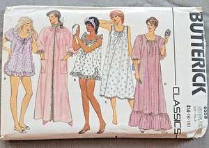 Butterick Pattern 6558 Misses Nightgown 4 Variations & Robe Sizes 14 16 18 Uncut - Picture 1 of 2