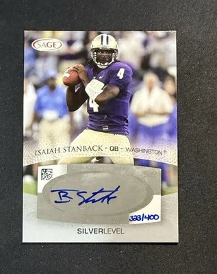 2007 SAGE Autographed Isaiah Stanback Rookie Autographs #’d /400 Washington RC - Image 1 of 2