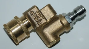 4,500 PSI Pressure Washer 1/4" Pivoting Quick Connect Coupler Attachment - Picture 1 of 3