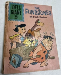 Dell Giant #48 (1961) The Flintstones Bedrock Bedlam COMIC -Read POOR CONDITION! - Bild 1 von 6