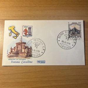 BUSTA PRIMO GIORNO FDC COLLEZIONE GENZANO DI LUCANIA - FONTANA CAVALLINA - Picture 1 of 2
