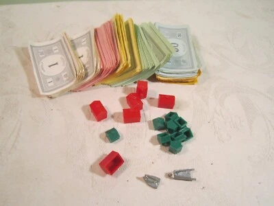 Lote de Dinero y Piezas Juego de Mesa Milton Bradley Monopoly - Piezas de Repuesto Foto 1 de 4