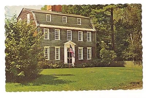 TATE HOUSE Oldest 1755 Historical House US Flag Portland MAINE Postcard ME  - Picture 1 of 2
