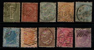 Italy 1863 Numerals, Victor Emmanuel II short set to 60c SG8-15, 22 Used - Picture 1 of 1