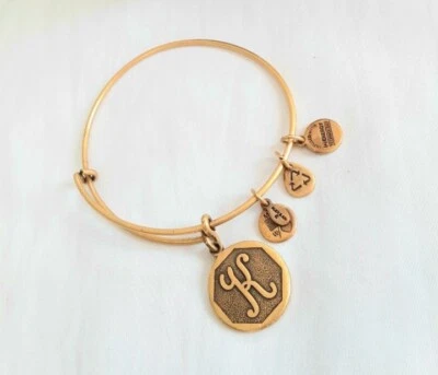 Pulsera Alex and Ani Letra K Inicial Dije Tamaño Ajustable  Foto 1 de 4