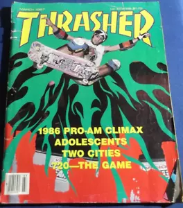 THRASHER MAGAZINE-MARCH 1987 CHRISTIAN HOSOI JEFF PHILLIPS BUTTHOLE SURFERS - Picture 1 of 6