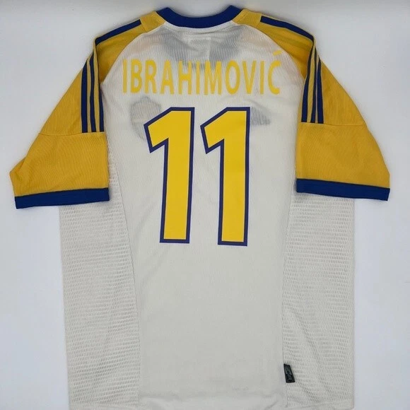 Camiseta de fútbol Adidas original visitante Ibrahimovic #11 Suecia 2000/2001/2002 (M) Foto 1 de 4