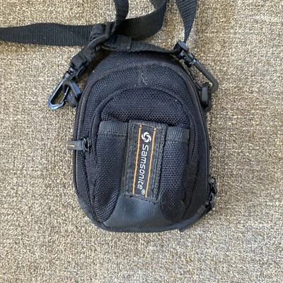 Samsonite Camera Bag 3 Pockets Photo Camera Pouch Black w/ Carrying Strap - Image 1 of 4