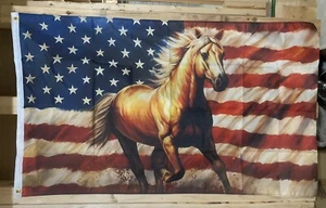 American Horse Racing Flagge KOSTENLOSER VERSAND Jockey Zug Derby Day Bier USA Schild 3x5' - Bild 1 von 1