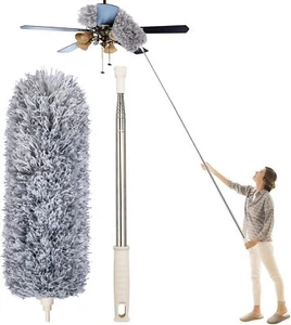 Dusters for Cleaning High Ceiling Fan, Newliton Microfiber Feather Duster with 3 - Picture 1 of 7