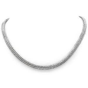 925 Silver 8mm Handmade Double Braid Sterling Chain Necklace - Picture 1 of 5