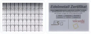 Suisse 50 X 1g Palladiumbarren Valcambi Suisse / Esg Neuf En Étui 127124 - Zdjęcie 1 z 1