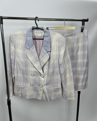 Abito donna Christian Dior blazer e gonna taglia 16 vintage