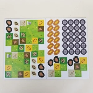 Blatt Ersatzfliesen für Llamaland 4 Land, 2 Startbretter, 26 Ernte, 24 Münzen - Bild 1 von 9